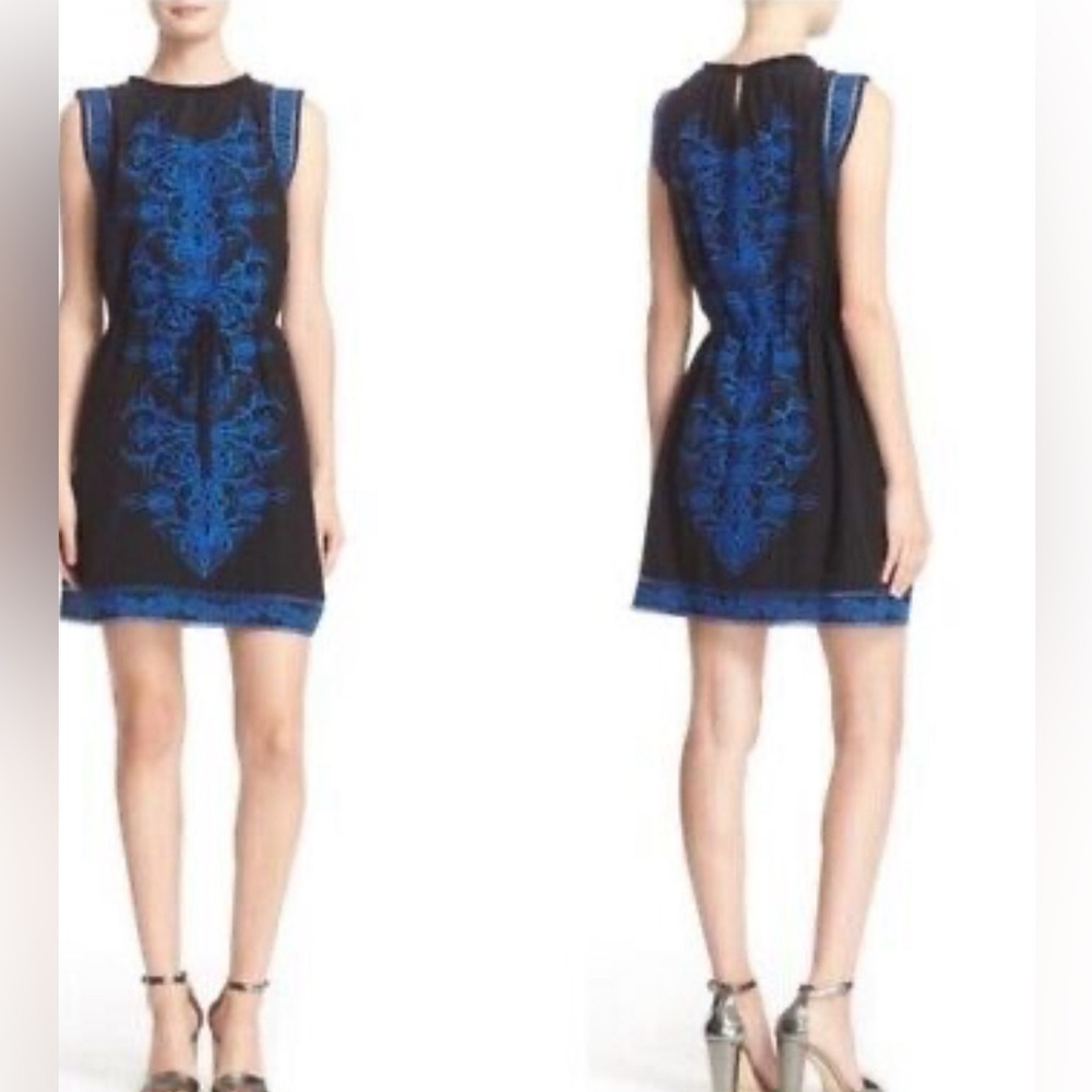 Rebecca Taylor Aztec Sleeveless Mini Dress